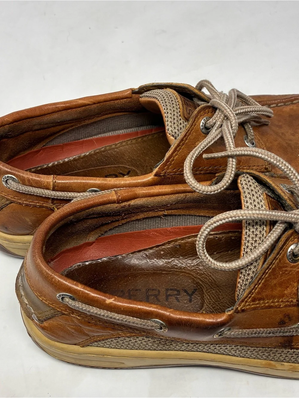 Sperry Men's Brown Leather Classic 2-Eye Boat Shoes